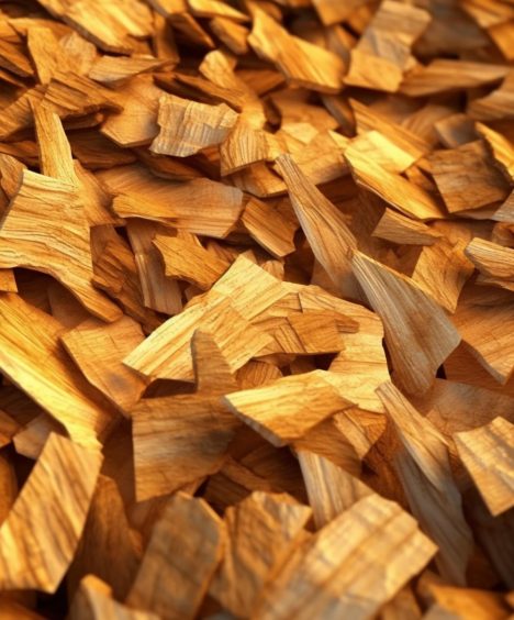 close-up-wood-chips-generative-ai